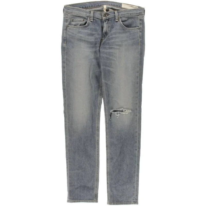 Fashion Style Women's Dre Straight Leg Boyfriend Jeans In Mariner