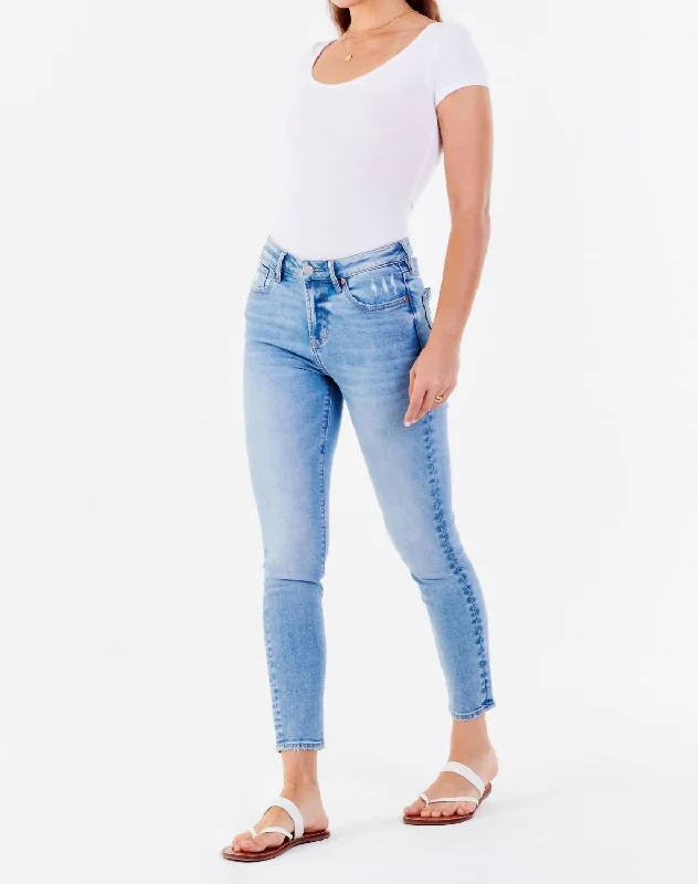 Carefree Women's Gisele High Rise Ankle Skinny Jeans In Turkish Sea