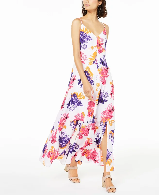 Sports Style Floral-Print Maxi Dress