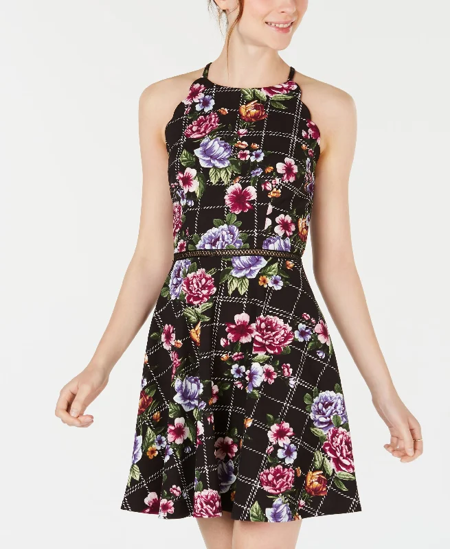 Modernism Bcx Juniors Printed Scalloped Fit Flare Dress