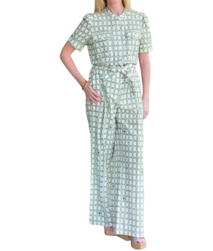 Elegant Classic Carina Jumpsuit In Ecru