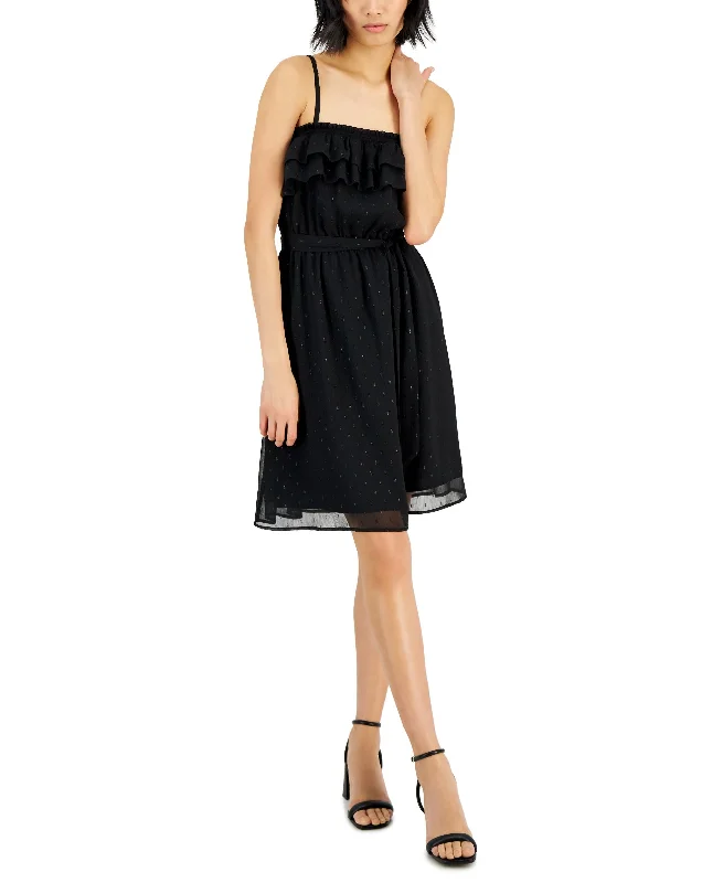 Chic Lounge INC International Concepts Clip Dot Ruffled Dress