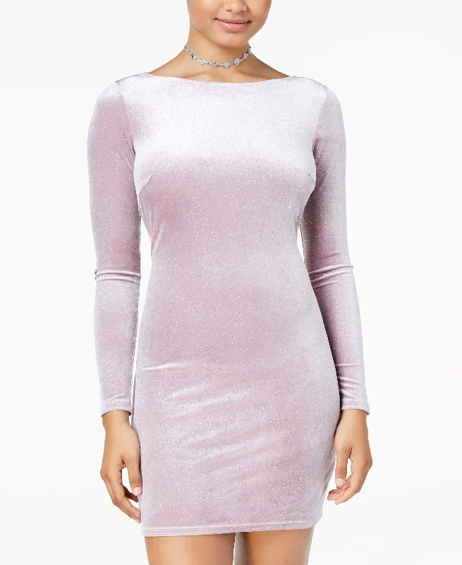 Soft Textures Jump Juniors Velvet Bodycon Dress