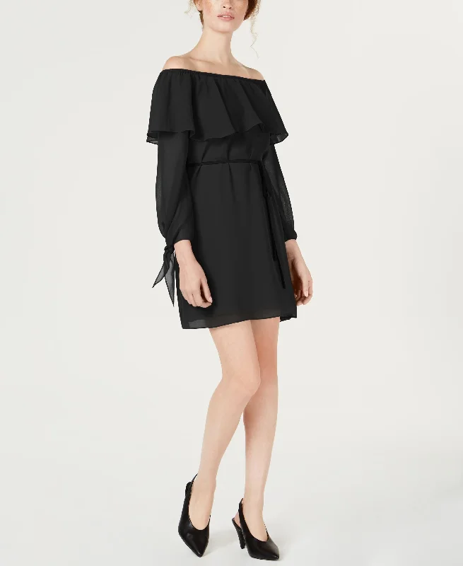 Celebrity Style Maison Jules Ruffled Off The Shoulder Dress