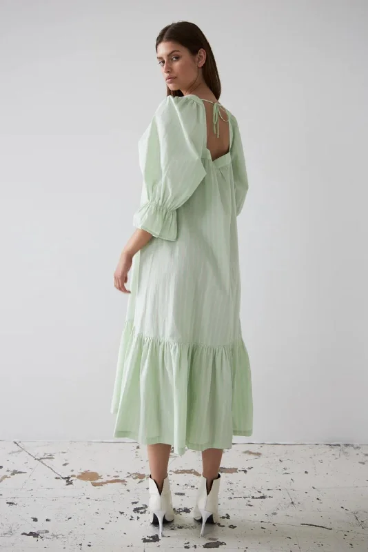 Cozy Look Mint Tea Stripe Dress