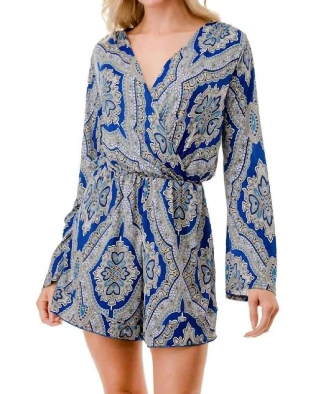 Printed Romper In Paisley