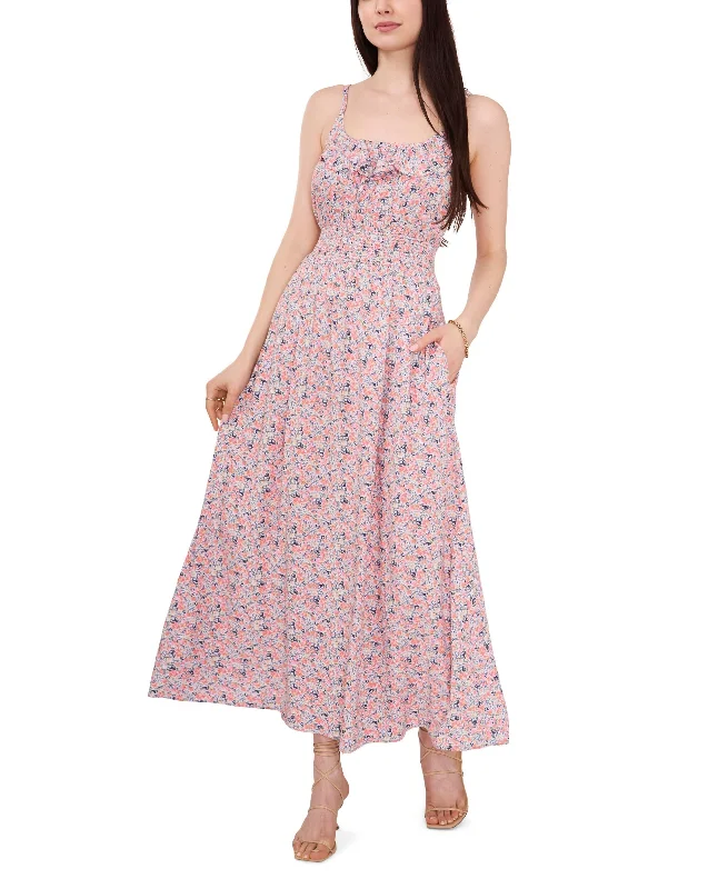 Fashion Touch Sleeveless Flounce Maxi Dress