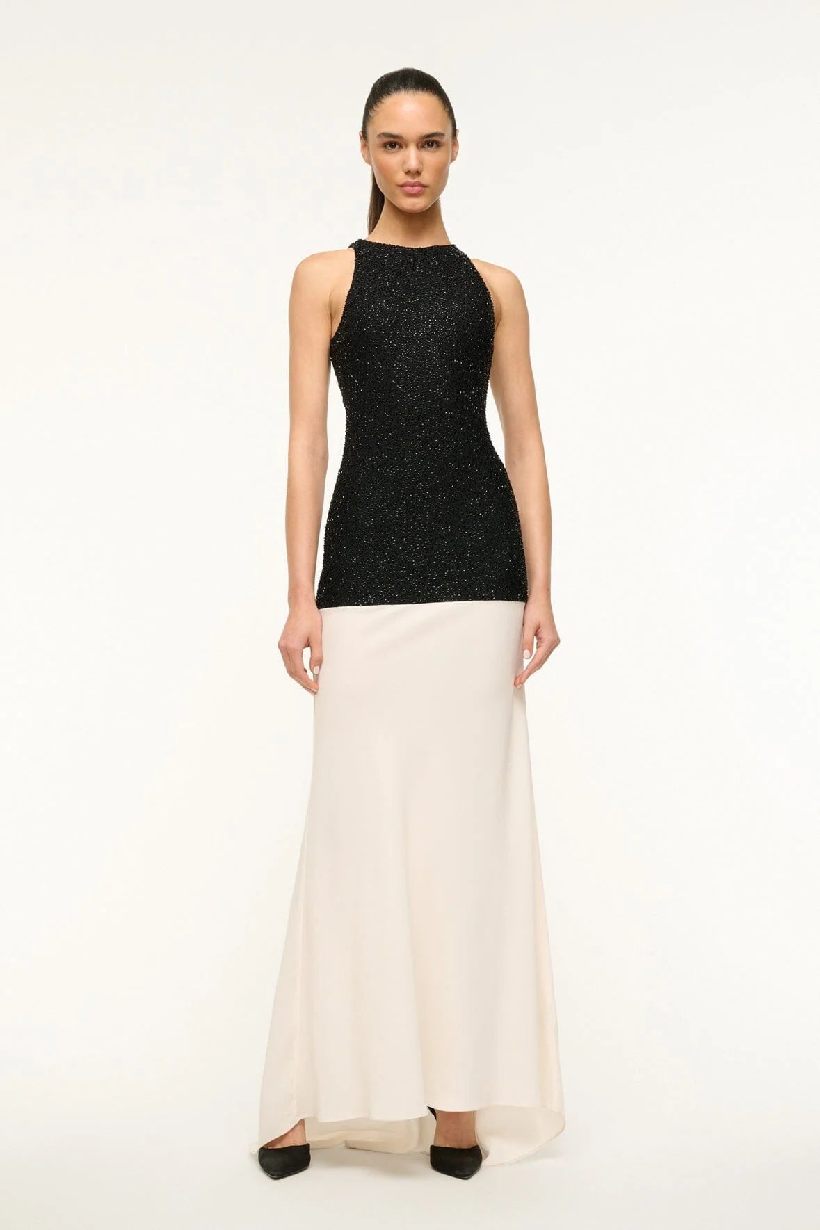 Staud - Gabrielle Dress in Black/Ivory