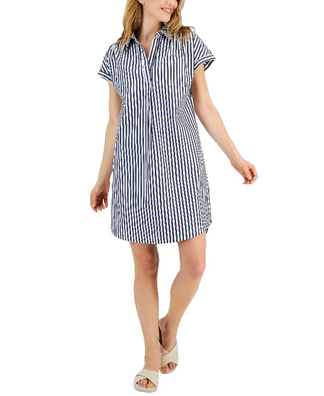 Casual Choice Style & Co Striped Shirtdress