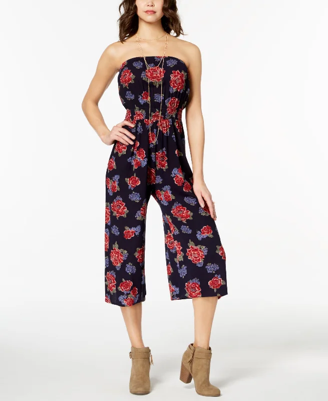 Stylish Comfort Ultra Flirt Juniors Printed Tube Top Capri Jumpsuit