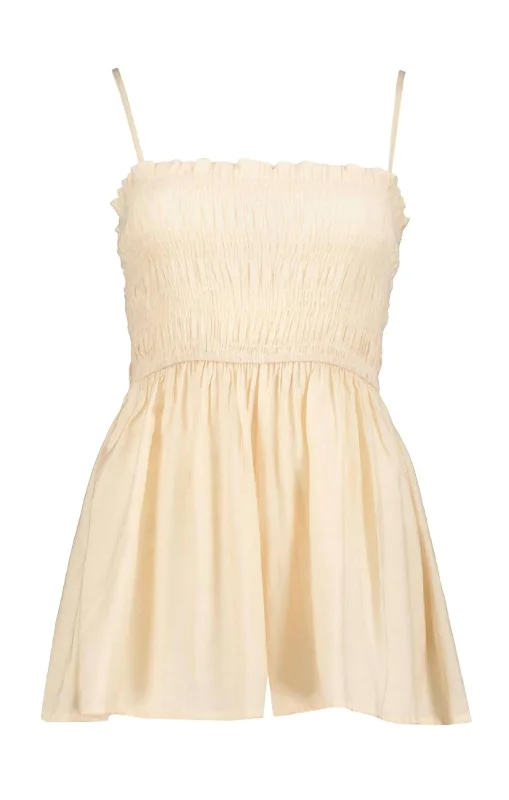 Modern Chic Women Shelby Romper In Sand