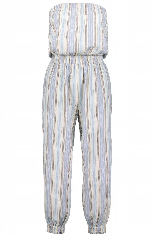 Retro Woolen Jacket Women's Maya Jumpsuit In Summer Stripe