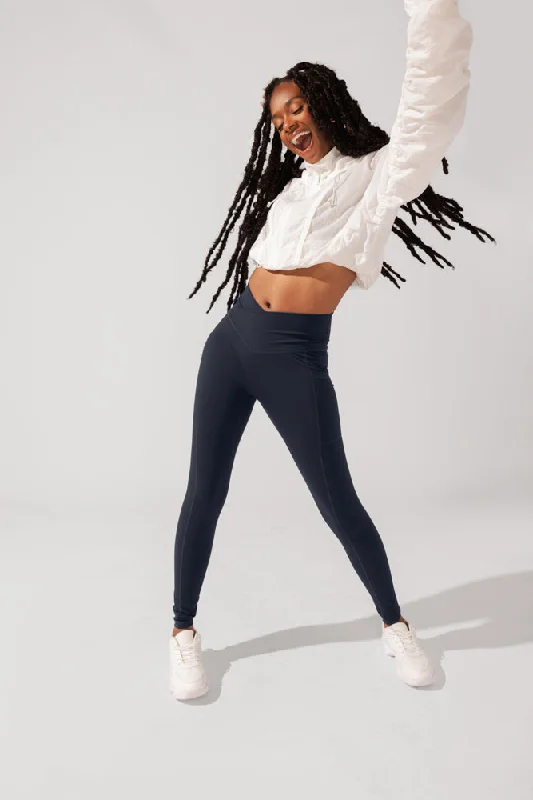 All-Day Comfort Crisscross Hourglass® Leggings with Pockets - Smoky Navy