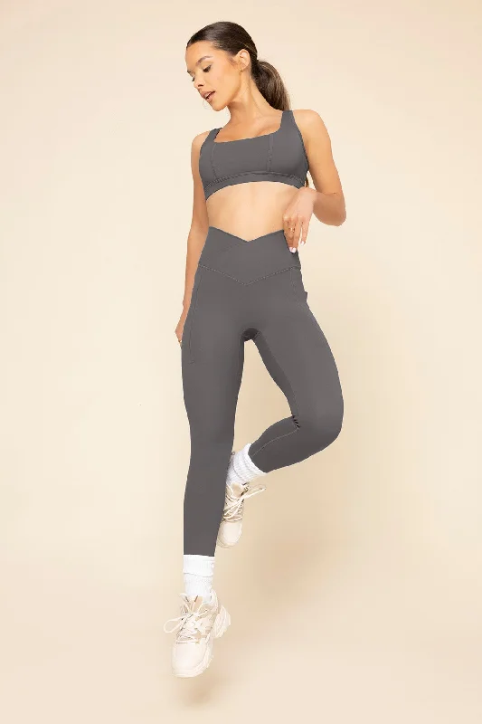 Advanced Design Crisscross Hourglass® Leggings with Pockets - Slate
