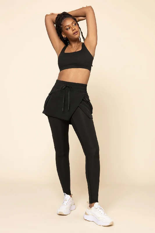 Relaxed Style Hiking Sklegging - Black