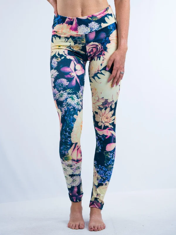 Personalized Series Vintage Flowers Leggings