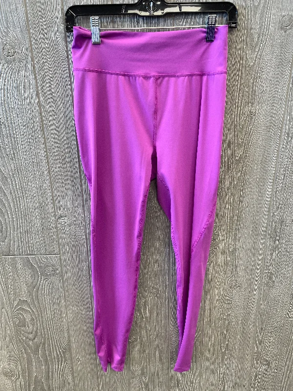 Relaxed Style Athletic Leggings By Adidas In Purple, Size: L