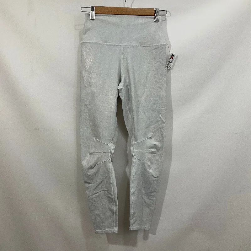 Exquisite Details Athletic Leggings By Alo In Silver, Size: S