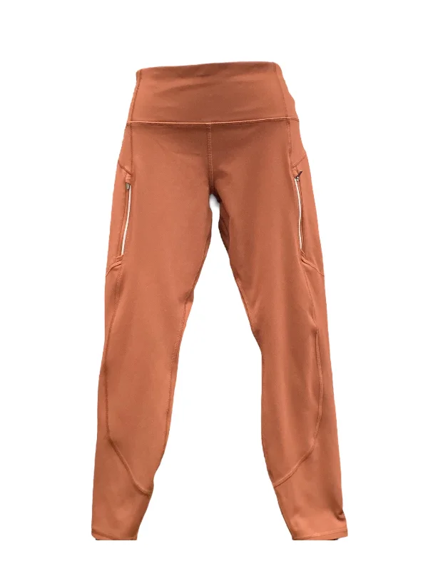 Celebrity Style Athletic Leggings By Athleta In Copper, Size: L