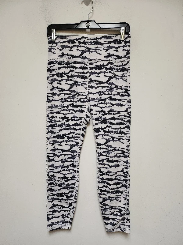 Personalized Outfit Athletic Leggings By Fabletics In Black & White, Size: M