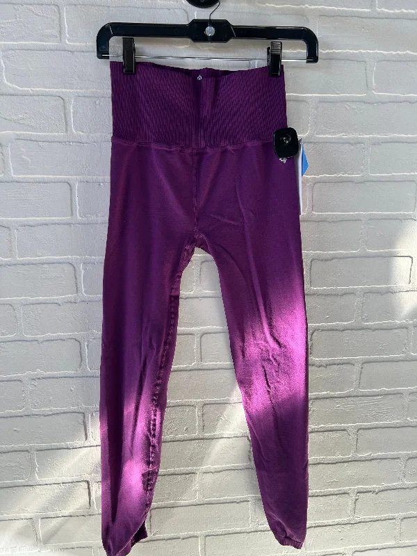 Casual Chic Athletic Leggings By Free People In Purple, Size: 8