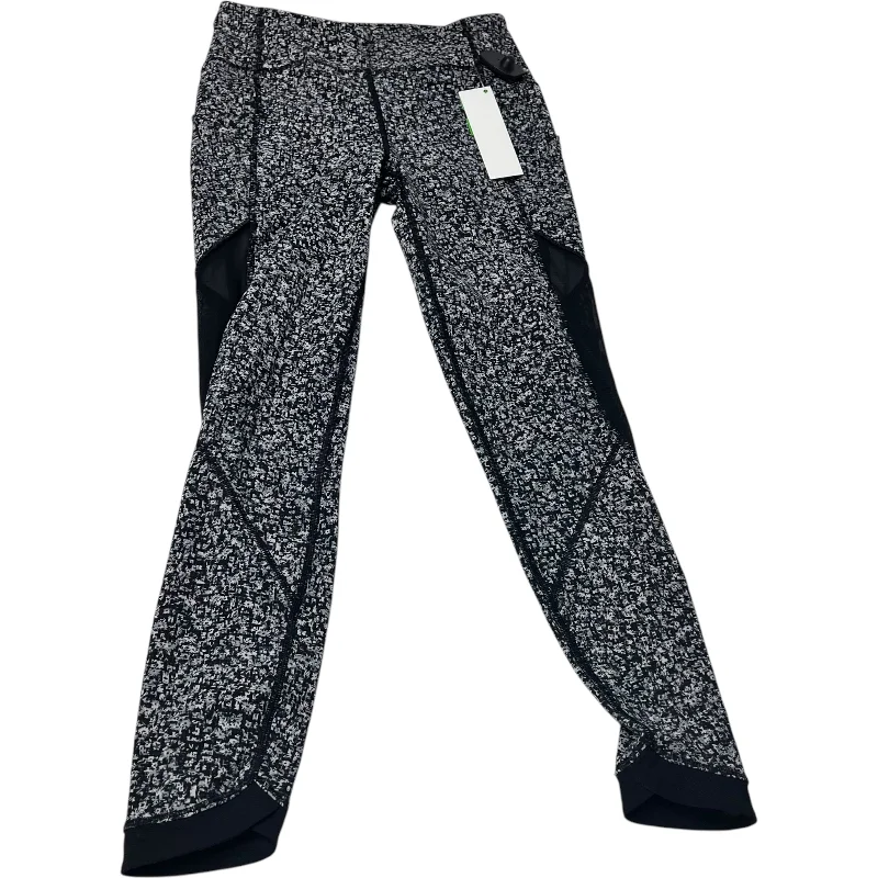 Athletic Leggings By Lululemon In Black & Grey, Size: S