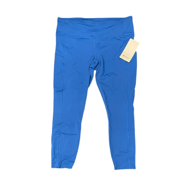 Elegant Temperament Athletic Leggings By Lululemon In Blue, Size: 16
