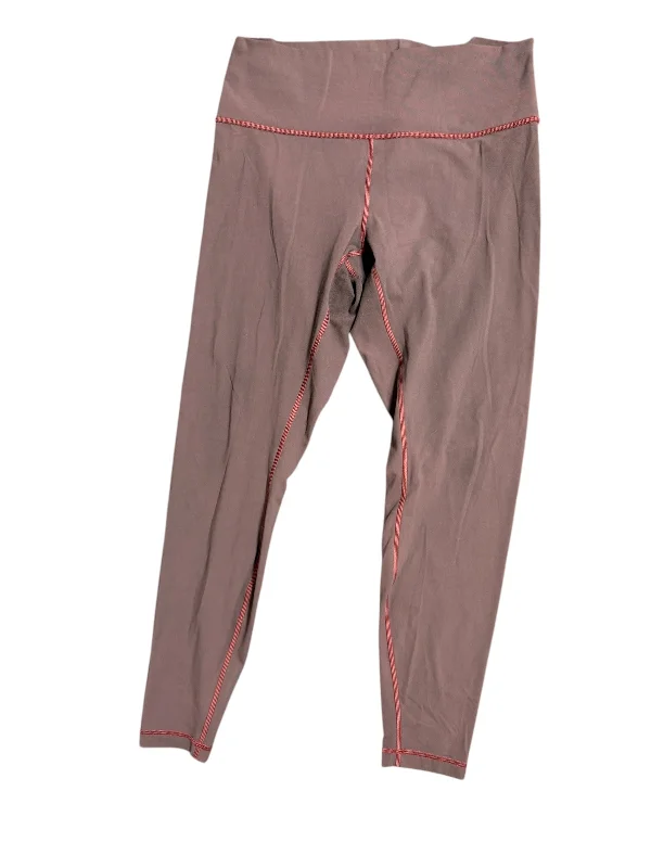 Goddess Style Athletic Leggings By Lululemon In Brown, Size: 12