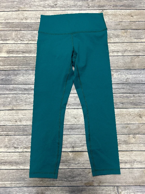 Luxury Customization Athletic Leggings By Lululemon In Green, Size: 10