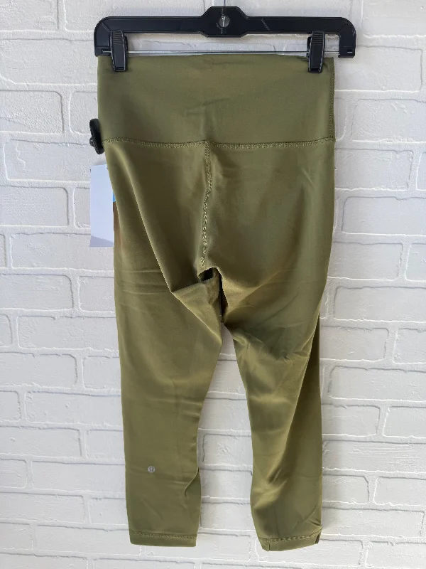 Cool Style Athletic Leggings By Lululemon In Green, Size: 8