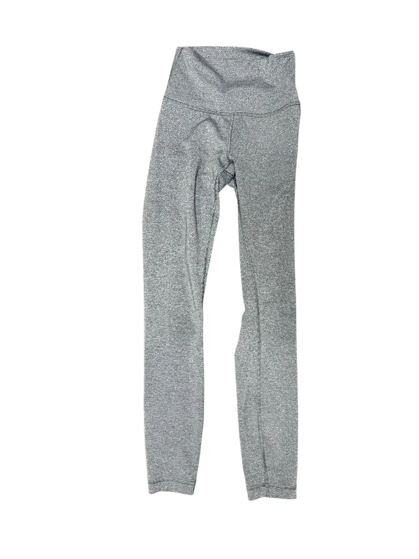 High Street Fashion Athletic Leggings By Lululemon In Grey, Size: 2