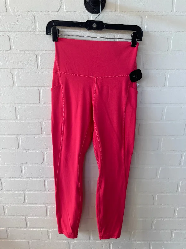 Celebrity Style Athletic Leggings By Lululemon In Pink, Size: 6