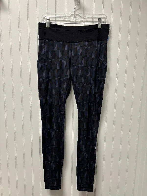 Exquisite Embroidery Athletic Leggings By Lululemon In Purple, Size: M