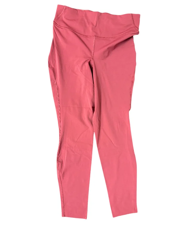 Basic Version Athletic Leggings By Lululemon In Red, Size: 12