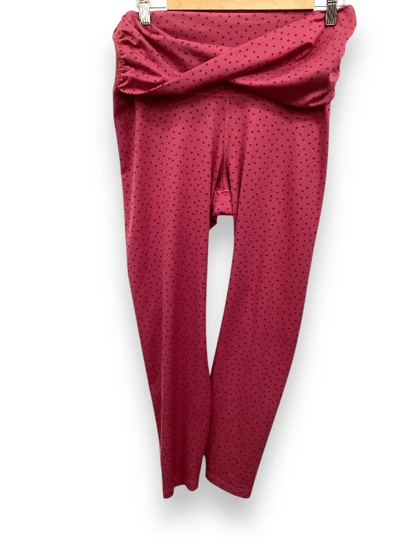 French Retro Athletic Leggings By Nike In Mauve, Size: L