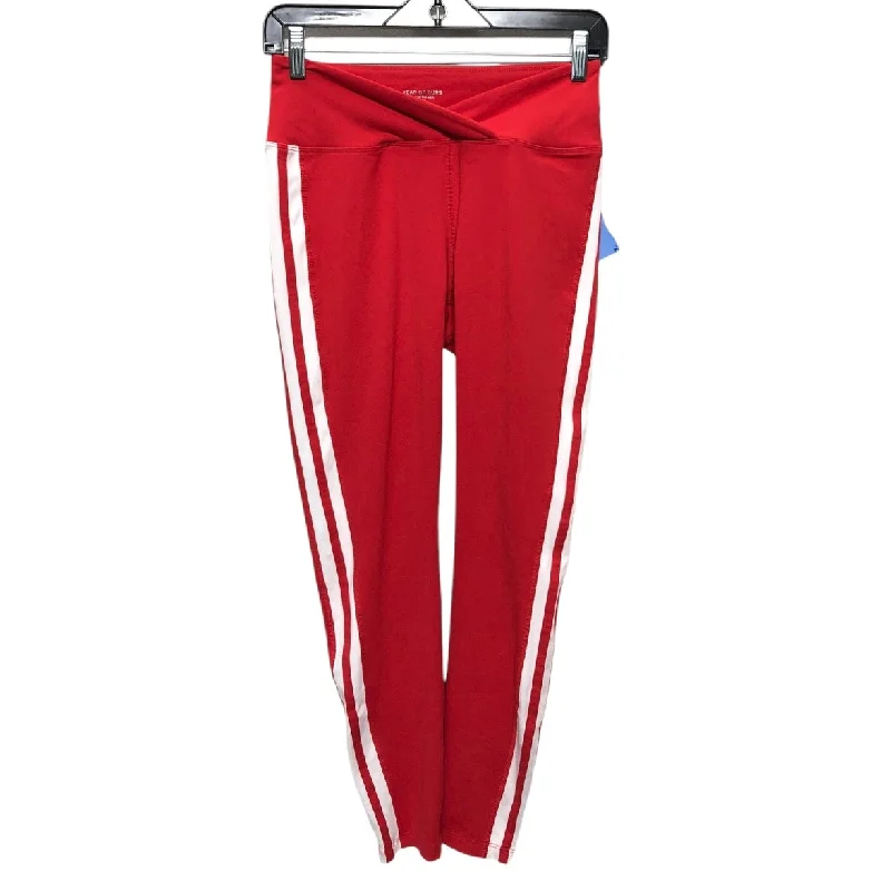 Fashionable In The Times Athletic Leggings By Year Of Ours In Red, Size: M