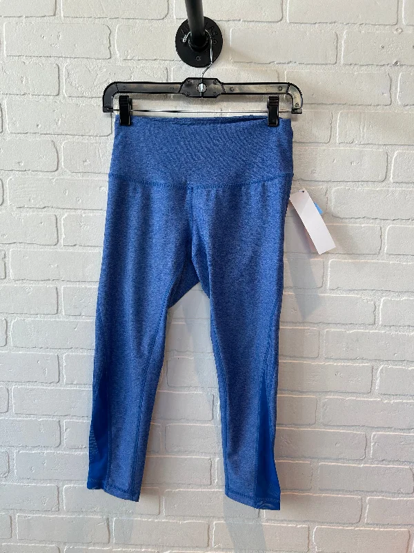 Exquisite Fabrics Athletic Leggings By Zella In Blue, Size: 0