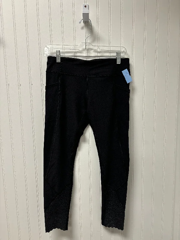 Unique Prints Athletic Leggings Capris By Lululemon In Black, Size: M