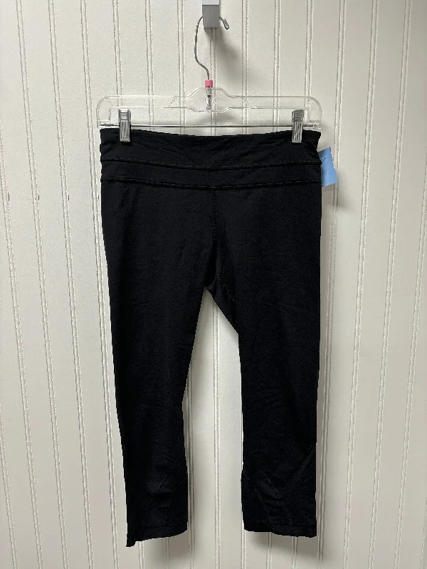 Fashion Classic Athletic Leggings Capris By Lululemon In Black, Size: S