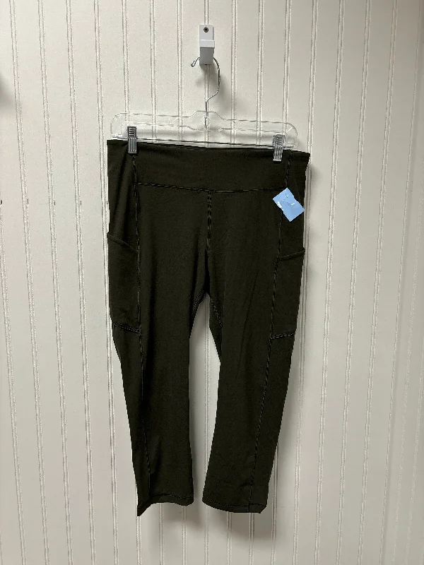 Elegant Wear Athletic Leggings Capris By Lululemon In Green, Size: M