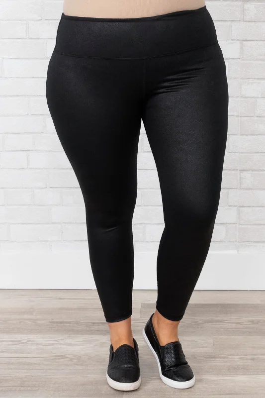 Fashionable Items Back At The Start Leggings, Black