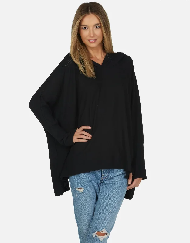 Fashion Classic Dash Oversized Hoodie Black