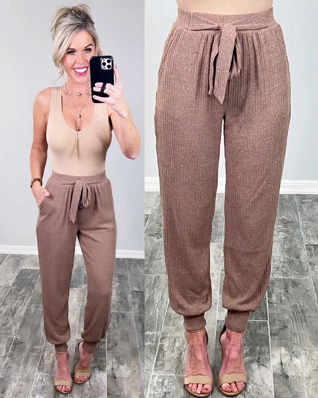 Lazy Style Feel The Magic Pants - Mocha