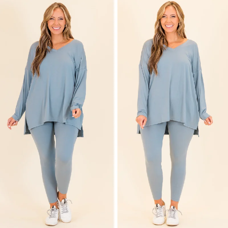 Stretch Design Happiness Because Of You Set, Blue Grey