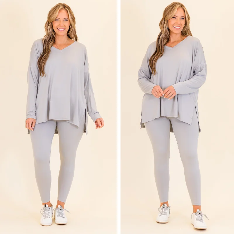 Feminine Charm Happiness Because Of You Set, Light Grey