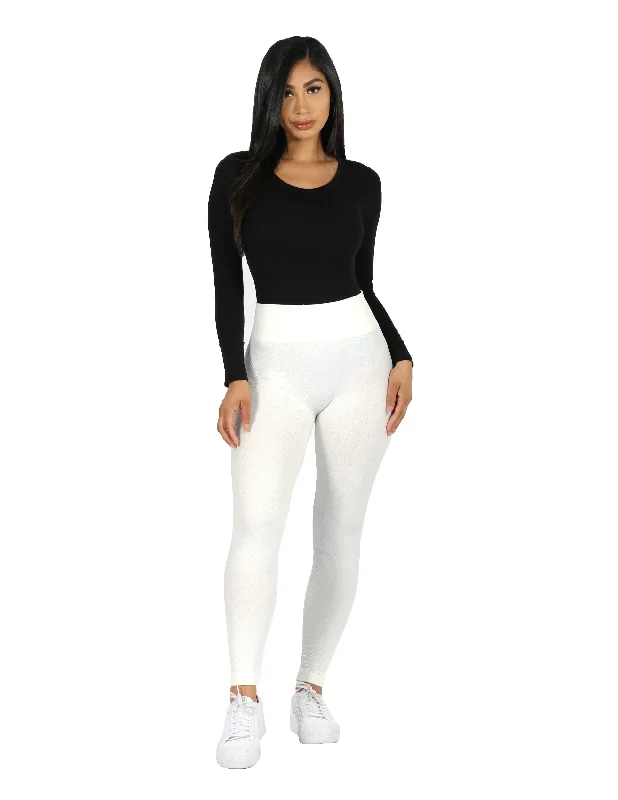 Design Must-have Knit Legging Diamond Pattern Fleece Lined Leggings