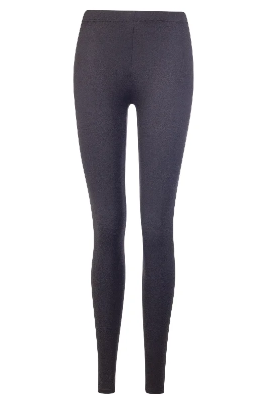 Cute Design Plain Regular length Leggings | Black | 2923ZZ
