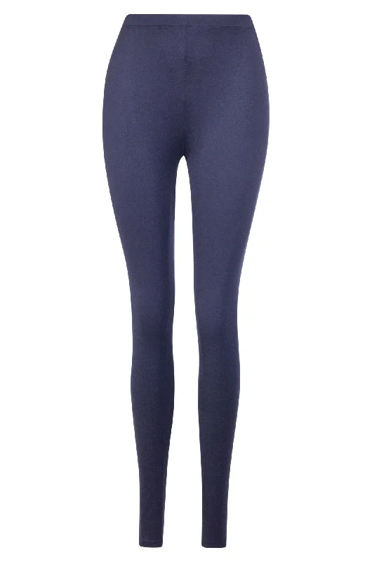 Fashion Innovation Plain Regular length Leggings | NAVY | 2923ZZ