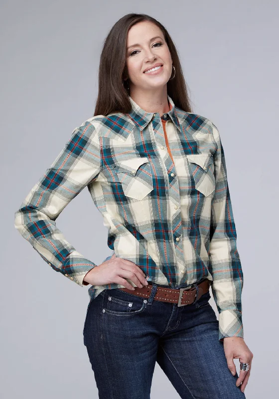 Must-have For Autumn And Winter Roper Womens 2006 Tile Plaid Multi-Color 100% Cotton L/S Shirt