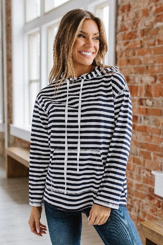 Lounge Wear Demi Stripe Drawstring Hoodie | S-XL | PRE ORDER
